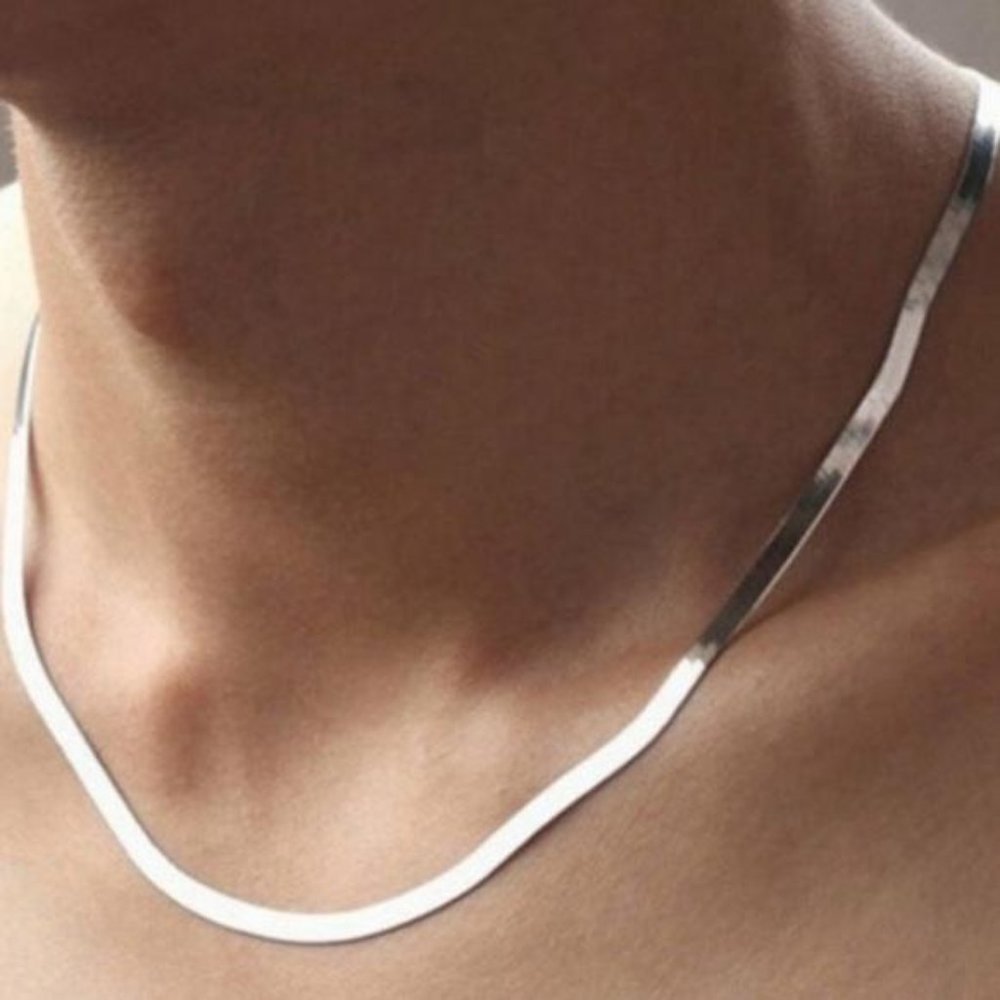 “ 20 “ NEW 925 STERLING SILVER HERRINGBONE NECKLACE